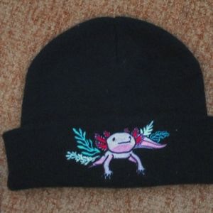 Axolotl Black Beanie